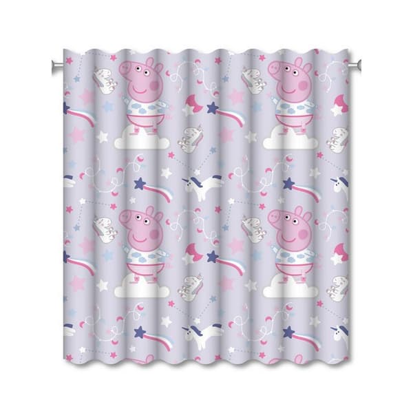 Peppa Pig Sleepy Curtains (Pack of 2) Lilac 72in x 66in