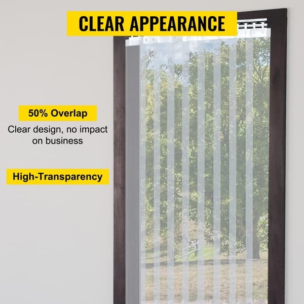 25mX30cmX3mm transparent PVC strip dörrgardin, högkvalitativt material, hög transparens, bra isolering, brett temperaturområde, lätt att skära