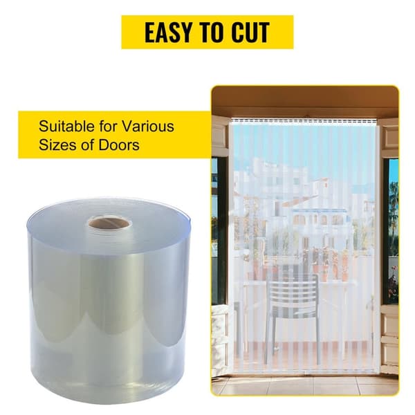 25mX30cmX3mm transparent PVC strip dörrgardin, högkvalitativt material, hög transparens, bra isolering, brett temperaturområde, lätt att skära