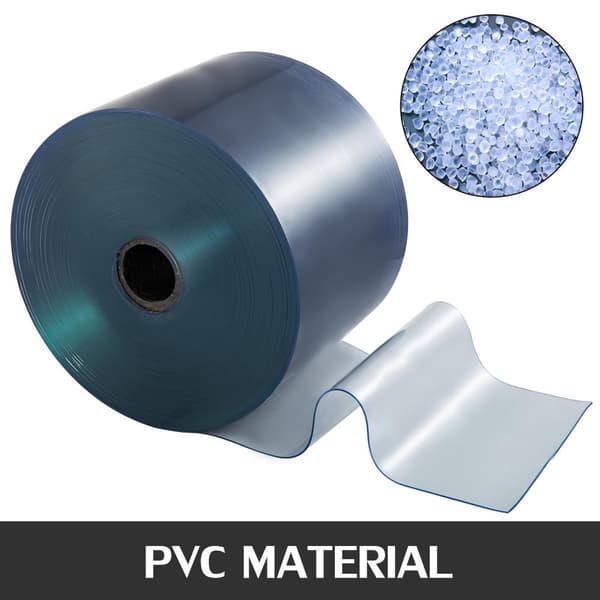 45m x20cm x2mm PVC-plast genomskinlig dörrgardinrulle, bra mjukhet, bra isoleringseffekt, reptålig, lätt att trimma