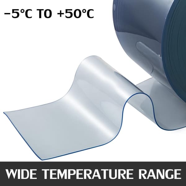 45m x20cm x2mm PVC-plast genomskinlig dörrgardinrulle, bra mjukhet, bra isoleringseffekt, reptålig, lätt att trimma