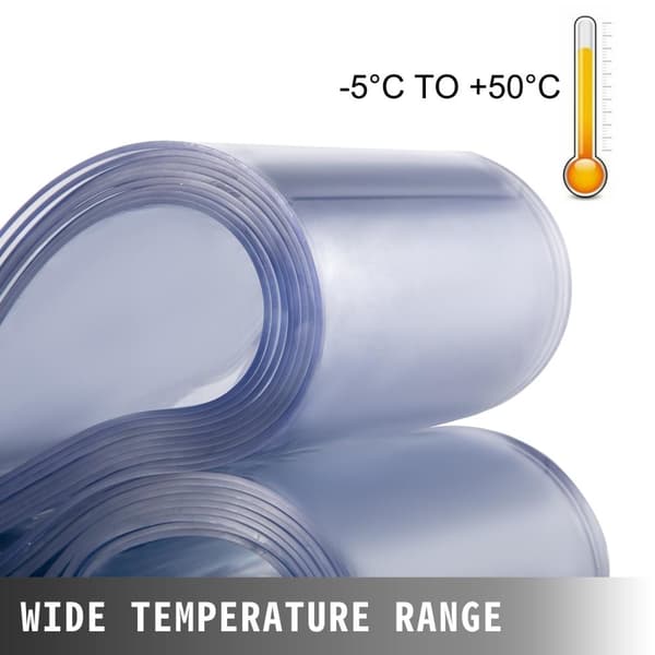 3x2,75m 19 remsor PVC-remsa gardin med fäste, transparent design, bra isolering, brett temperaturområde, lätt att installera
