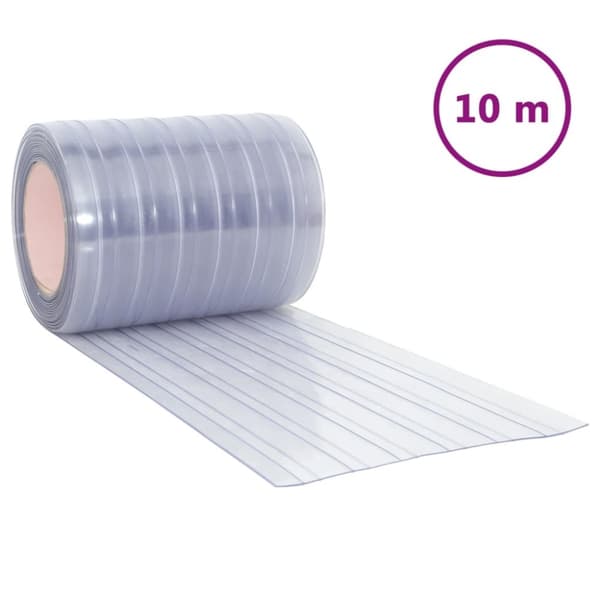 vidaXL Dørgardin gjennomsiktig 300 mm x 2,6 mm 10 m PVC