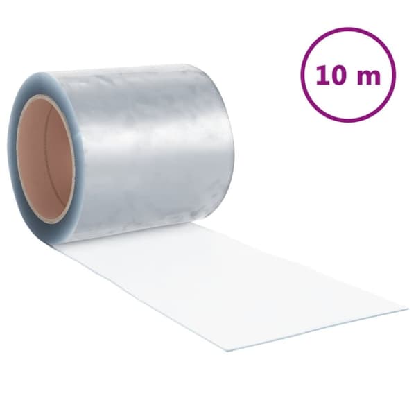 vidaXL Oviverho läpinäkyvä 200 mm x 1,6 mm 10 m PVC