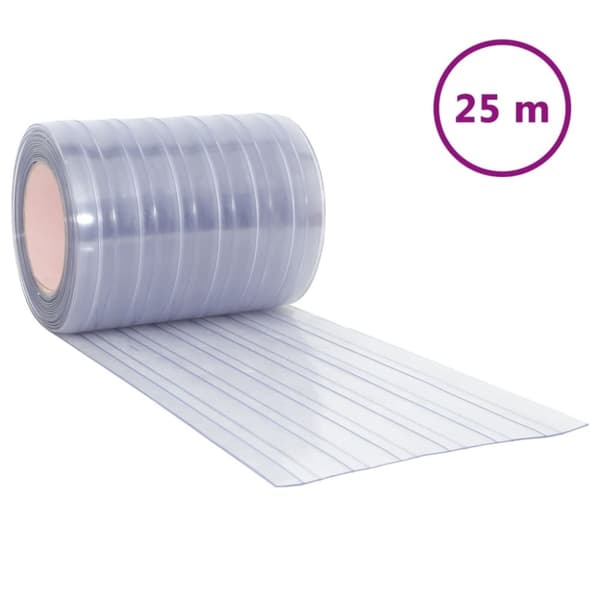 vidaXL Köldridå transparent 300x2,6 mm 25 m PVC