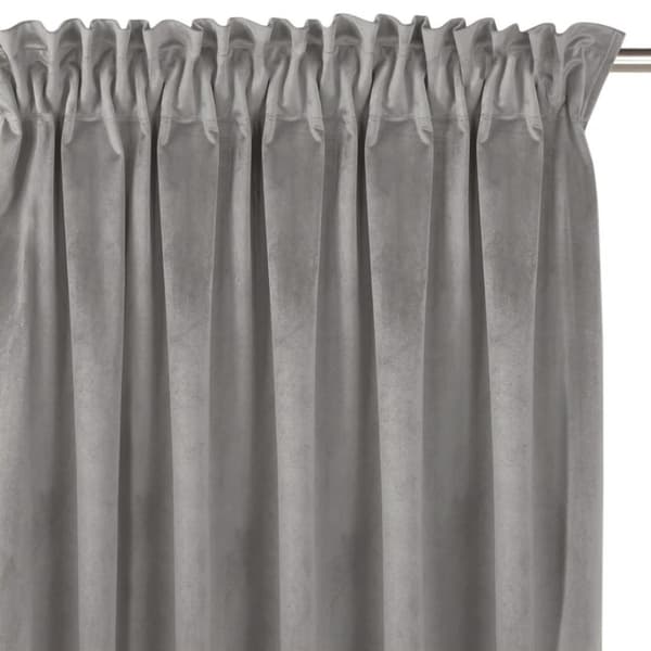 Verho VILA väri harmaa tyyli klassinen lohikäärmeteippi läpinäkyvä 5 cm sametti 530x300 homede