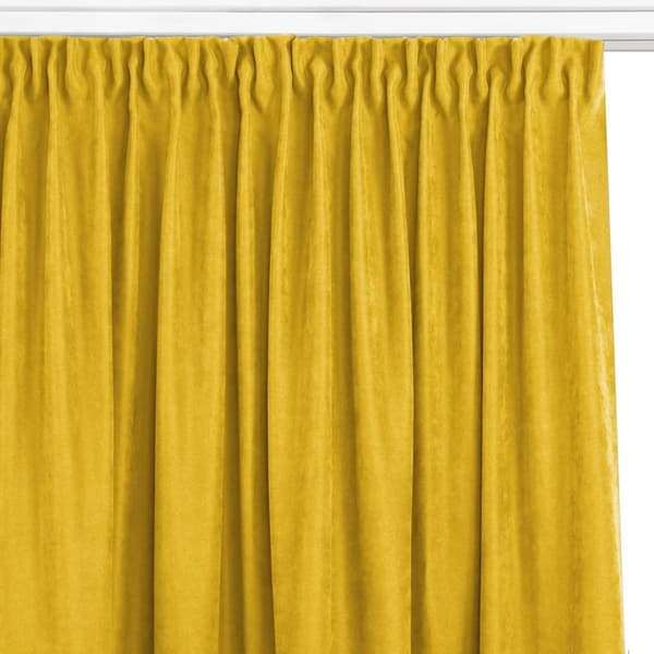 Verho MILANA väri sinappi tyyli klassinen lohikäärme teippi läpinäkyvä 10 cm chenille 560x300 homede