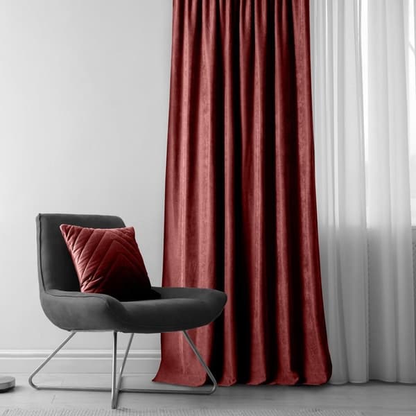 Gardin MILANA farve koral stil klassiske gylden guld metal øjer chenille 560x300 homede