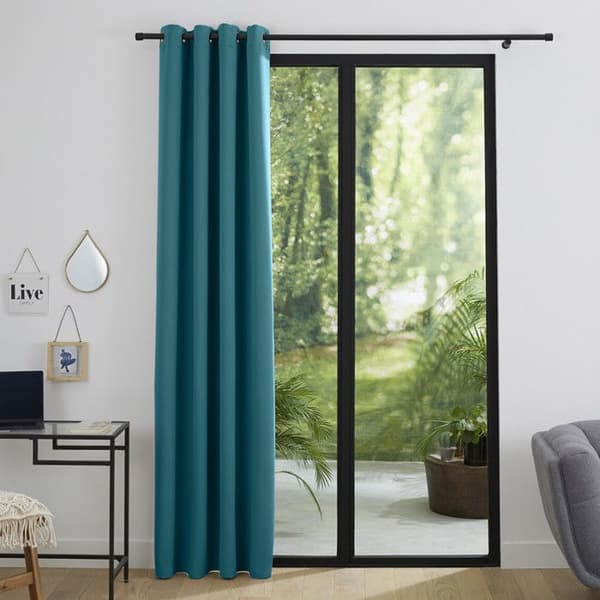 Turkos mörkläggningsgardin - UNIVERS DECOR - 140 x 260 cm - Mörkning - Polyester