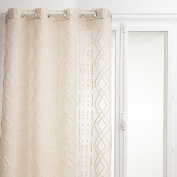 Voilage Jacquard "Sama" tamisant 140 x 240 cm Atmosphera - Lin
