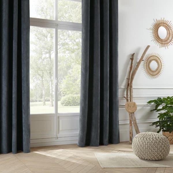 Isolerande och sållande inredningsgardin "Mémories" Mocka 140 x 260 cm Atmosphera - Mörkgrå