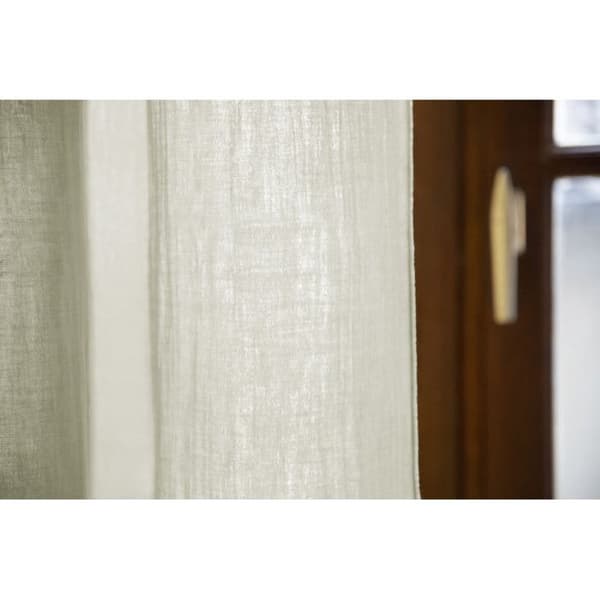 Set med 2 justerbara gardiner + 8 klämringar "Gaîa" 140 x 300 cm "Cotton Gauze" - Gaïa Water Green