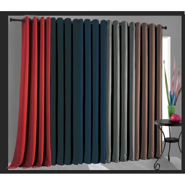 Set med 2 peppar termiska mörkläggningsgardiner 140 x 260 cm