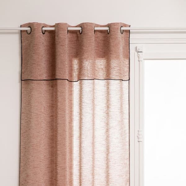 Set med 2 "kontrasterande humla" öljettgardiner 140 x 240 cm Atmosphéra - Terracotta