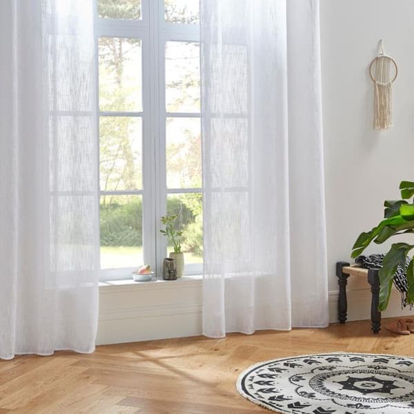 Sandblästrad vävd skir "Alton" 140 x 240 cm Atmosphera - Vit