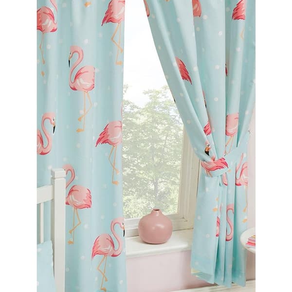 Fifi Lined Flamingo Curtains (Pack of 2)