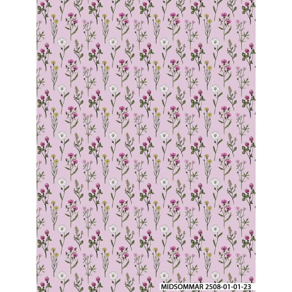 Midsommar Panelgardiner 2-pack - Rosa