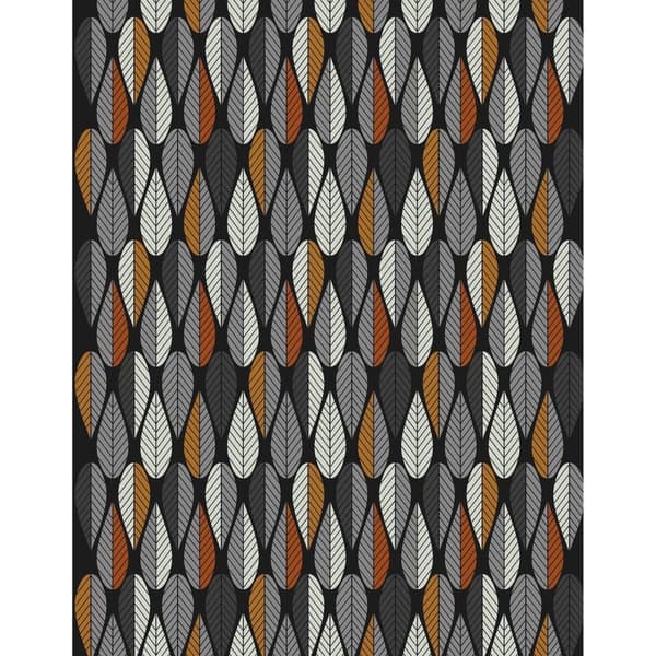 Blader Panelgardiner 2-pack - Svart/Orange