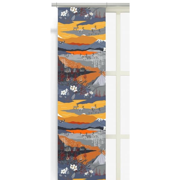 Fjällvandring Panelgardiner Orange 2-pack