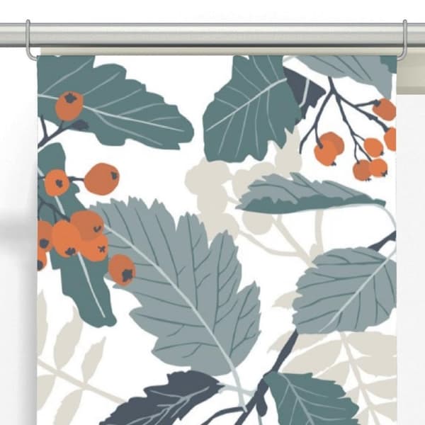 Rönnkvist Panelgardiner 2-pack Blå/Rost