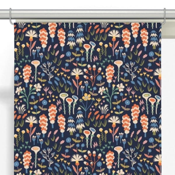 Örtsus Panelgardiner 2-pack Blå/Orange