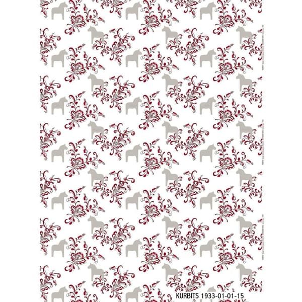 Kurbits Beige-Röd Panelgardiner 2-pack