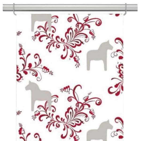 Kurbits Beige-Röd Panelgardiner 2-pack