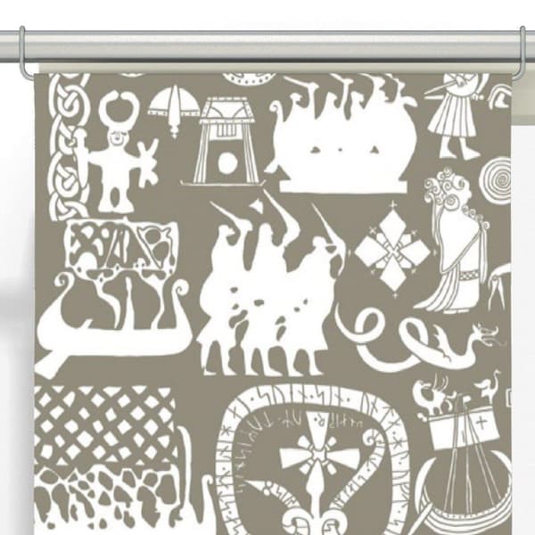 Runes Äventyr Panelgardiner 2-pack Beige