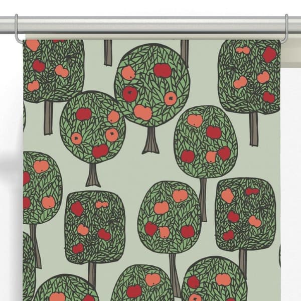 Äppelskogen Panelgardiner 2-pack Grön