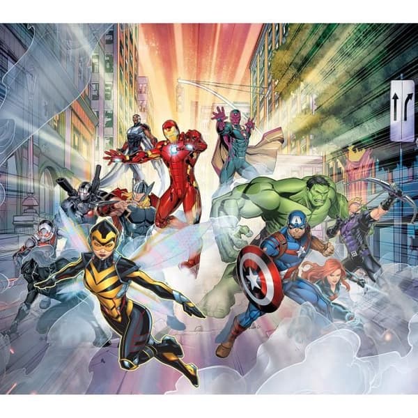 Gardiner - Disney - Marvel Avengers - 2 delar - L180 cm x H160 cm - Flerfärgad