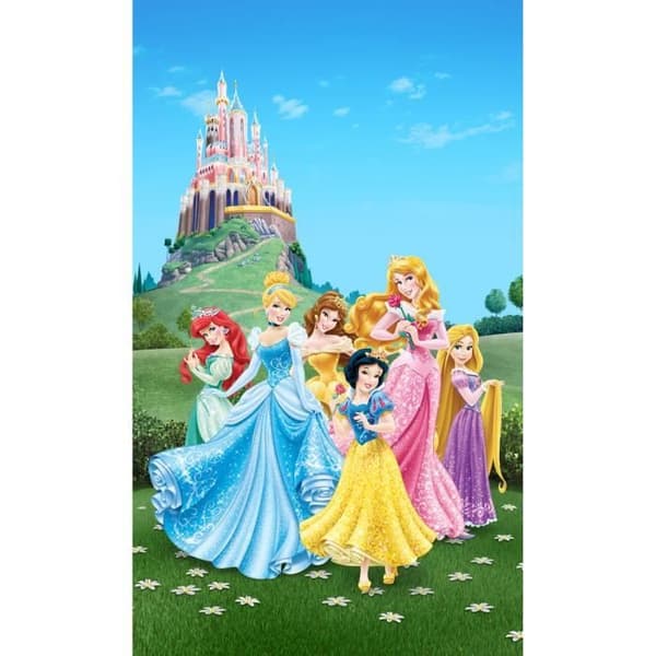 Voilage - DISNEY - Prinsessor - 140x245 cm - Öljett - Polyester