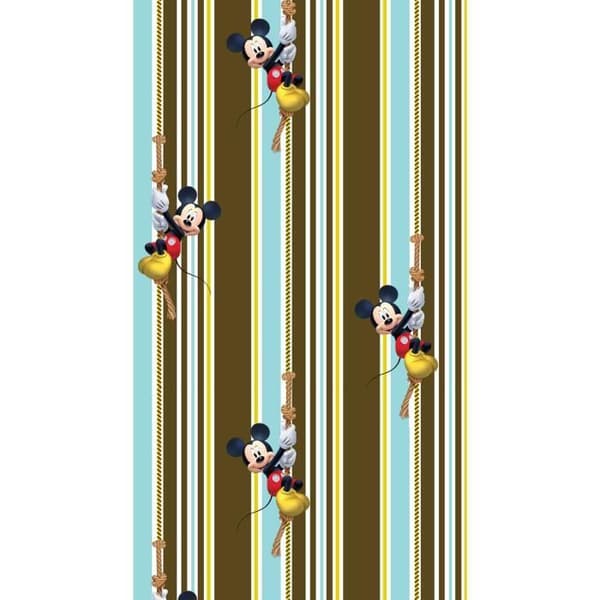 Skir gardin - Disney - Musse Pigg - 140CM x 245CM - Gul - Syntet