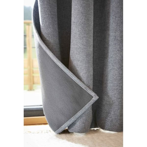 Ljudisolerad och termisk mörkläggningsgardin fodrad med fleece "Bjorn" 100% ogenomskinlig - Bjorn Titanium - Mörkläggningspanel + Fleece 140 x 180 cm