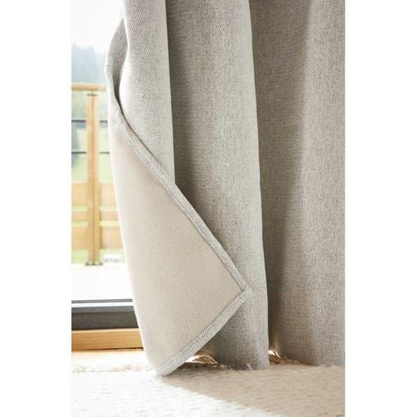 Ljudisolerad och termisk mörkläggningsgardin fodrad med fleece "Bjorn" 100% ogenomskinlig - Bjorn Pampa - Mörkläggningspanel + Fleece 140 x 180 cm