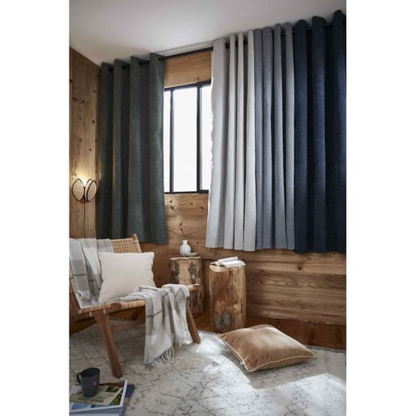 Ljudisolerad och termisk mörkläggningsgardin fodrad med fleece "Bjorn" 100% ogenomskinlig - Bjorn Pampa - Mörkläggningspanel + Fleece 140 x 180 cm