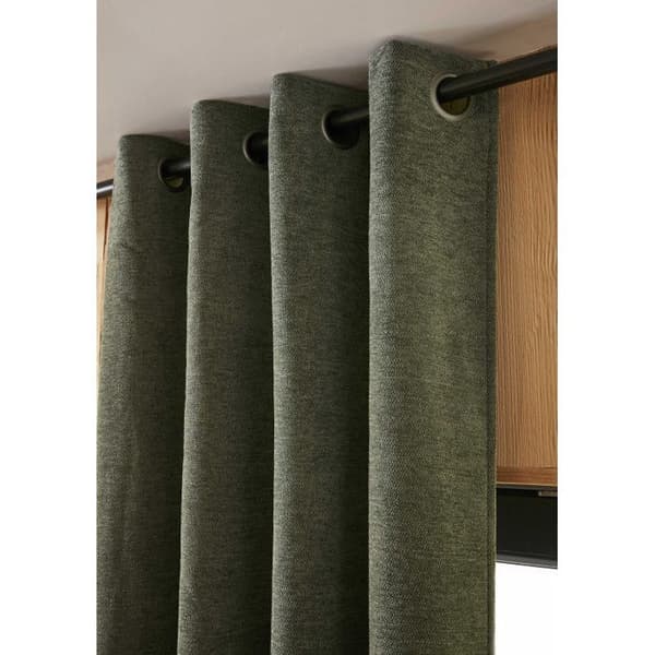 Ljudisolerad och termisk mörkläggningsgardin fodrad med fleece "Bjorn" 100% ogenomskinlig - Bjorn Romarin - Mörkläggningspanel + Fleece 140 x 180 cm