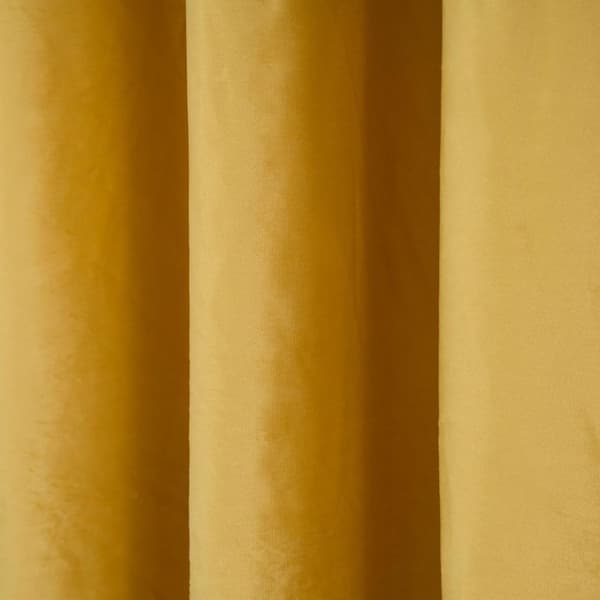 Set 2 draperii catifea 140x270 cm - Galb