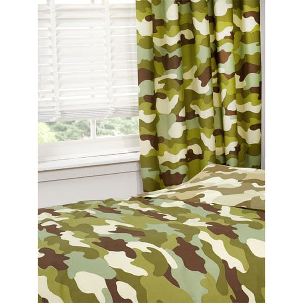 Lined Camouflage Curtains (Pack of 2)