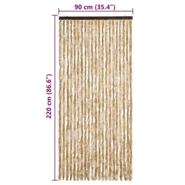 insektgardin 90 x 220 cm beige