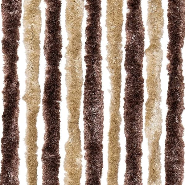 Insektsdraperi beige och ljusbrun 100x220 cm chenille