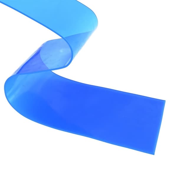 bændelgardin 200 mm x 1,6 mm 50 m PVC blå