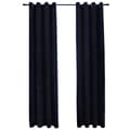 Pikkukuva 2 / 4: Pimennysverhot renkailla 2 kpl sametti musta 140x175 cm