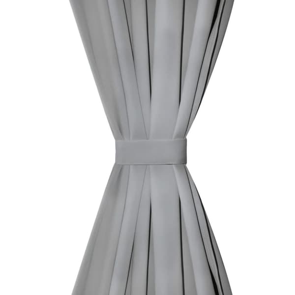 gardiner i mikro-satin 2 stk. med løkker 140 x 225 cm grå