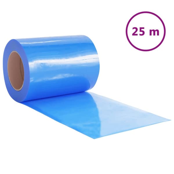 bændelgardin 300 mm x 2,6 mm 25 m PVC blå