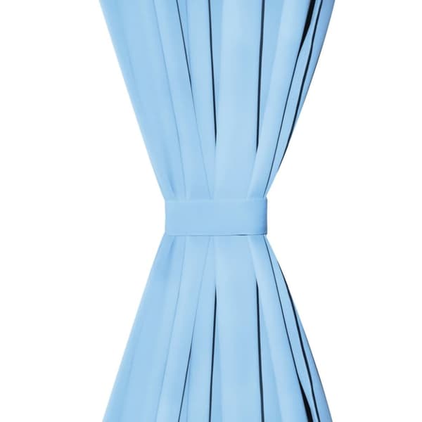 Mikro-satiiniverhot silmukoilla 2 kpl 140x175 cm Turkoosi