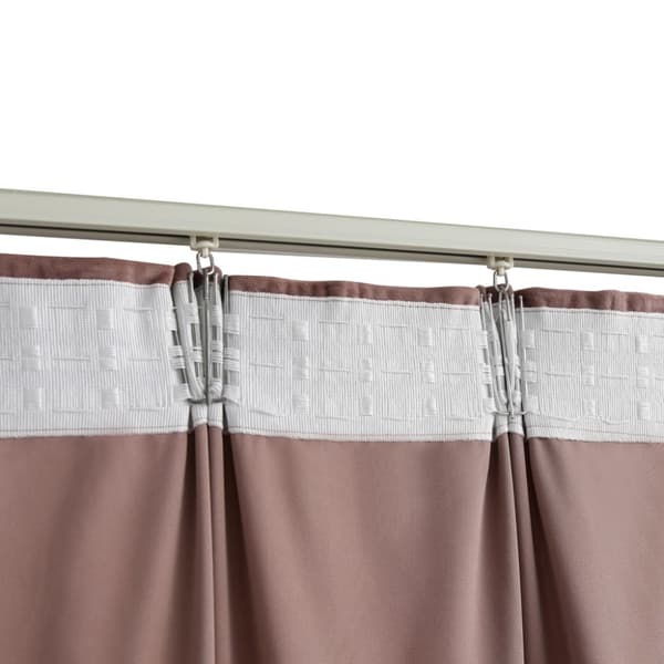 Mörkläggningsgardiner 2 st m. krokar sammet antikrosa 140x175cm