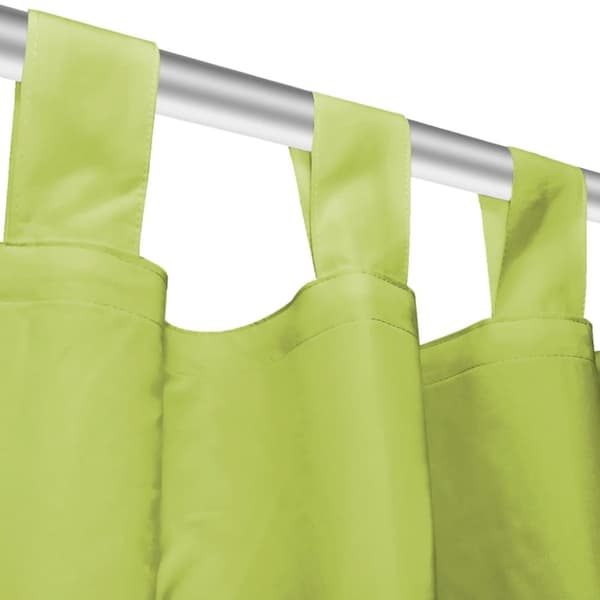 gardiner i mikro-satin 2 stk. med løkker 140 x 175 cm grøn