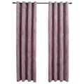 Pikkukuva 2 / 4: Pimennysverhot renkailla 2 kpl sametti pinkki 140x245 cm