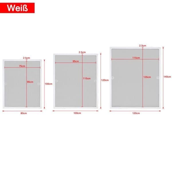 Moustiquaire - LZQ - 120 x 140 cm - Aluminium - Enkel installation - Utan borrning