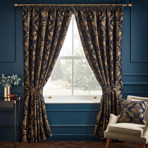 Paoletti Shiraz Traditional Jacquard Pencil Pleat Curtains